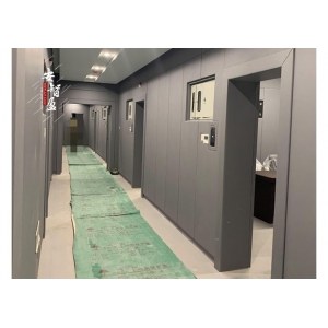 谈话室防撞软包地脚线安装细节