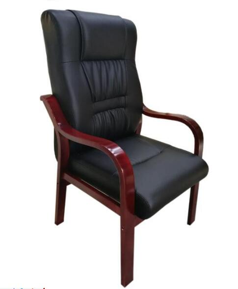 AZY-YBG3型实木办公椅 黑色职员皮椅接待电脑椅 会议椅(图2) AZY-YBG3型实木办公椅 黑色职员皮椅接待电脑椅 会议椅(图2)