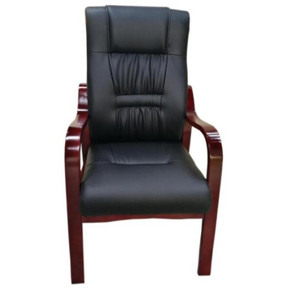 AZY-YBG3型实木办公椅 黑色职员皮椅接待电脑椅 会议椅(图1) AZY-YBG3型实木办公椅 黑色职员皮椅接待电脑椅 会议椅(图1)