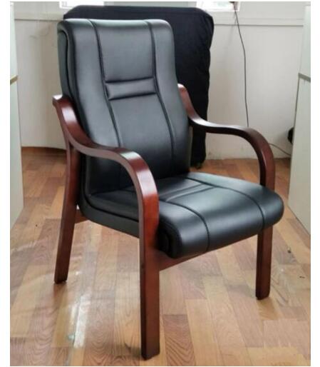 AZY-YBG3型实木办公椅 黑色职员皮椅接待电脑椅 会议椅(图3) AZY-YBG3型实木办公椅 黑色职员皮椅接待电脑椅 会议椅(图3)